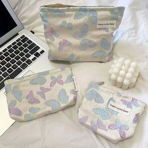 Large Capacity Portable Makeup Bag Quality Jacquard Canvas <b>Toiletry</b> <b>Storage</b> Zipper Instagramable Floral Design Custom Fresh - Product Image 2