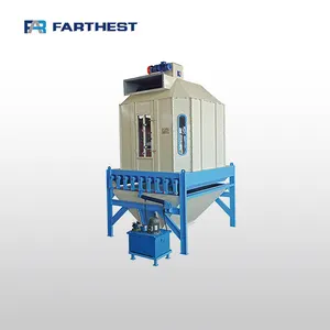 55KW Electric Cattle Sheep Feed Pellet Cooler Machine With Swing Link Discharge System