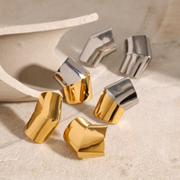 Boucles d'oreilles créoles épaisses Gaovo en acier inoxydable plaqué or 18 carats, hypoallergéniques, étanches et inaltérables, bijoux d'oreille pour femmes, vente en gros