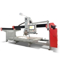 Scie à pont CNC 5 axes 3220 avec caméra CCD pour la découpe de dalles de pierre (granit, quartz, marbre) pour comptoirs de cuisine, avec chanfreinage à 45°, moteur CE