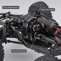 Boîte de vitesses en métal CNC avec engrenages internes en acier, adaptée aux pièces de mise à niveau pour crawler RC 1/18