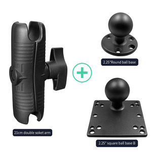 حامل كروي 2.25 بوصة قابل للدوران 360 درجة مع محول شاشة VESA 100×100 ملم، حامل كمبيوتر للسيارة والشاحنة، ذراع شاشة لرام - Product Image 4