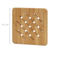 Ensemble de sets de table et de sous-verres en bambou, fabrication directe d'usine, épais, rond, creux, isolant thermiquement, pour hôtel, restaurant, table