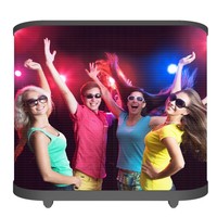 Dj Station Façade Bureau Stand Table Portable Booth Led Vidéo Mur Écran D'affichage Dj Booth