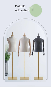 Tùy Chỉnh Người Đàn Ông Của Phù Hợp Với Mannequin Đứng Nửa Cơ Thể Với Gỗ Cánh Tay Không Đầu Nam Thân Cho Hiển Thị <span class=keywords><strong>Inflatable</strong></span> Bust Đầu Làm Kim Loại Vải - Product Image 3