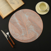 Set de table moderne en PVC écologique pour hôtels et restaurants, imperméable, anti-taches, isolant thermique, impression personnalisée