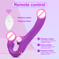 Vibromasseur sans fil en silicone à triple tête, 10 modes de vibration, accès au point G, rechargeable par USB, étanche