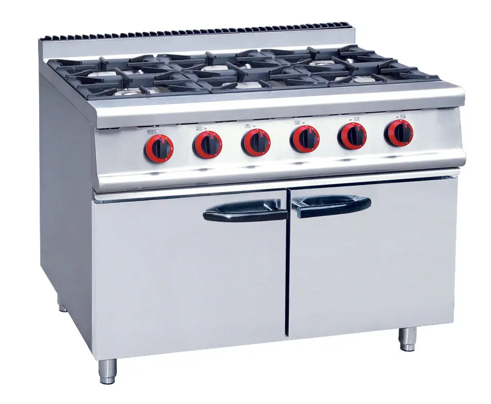 Commerical kitchen use gas range stove with oven