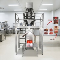 Machine de remplissage semi-automatique de sachets Doypack à fermeture éclair pour l'emballage de viande séchée et de bœuf jerky