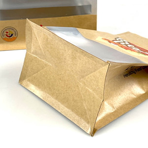 Sac à fermeture éclair à fenêtre transparente à fond plat pour emballer les chips de pomme de terre frites pizza autres aliments - Product Image 4