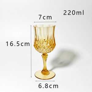 Verres à vin en plastique 7OZ, 12 pièces, gobelets à boire réutilisables transparents, flûtes à <span class=keywords><strong>champagne</strong></span> vintage, gobelets en cristal incassables pour <span class=keywords><strong>mariage</strong></span> et fête - Product Image 2