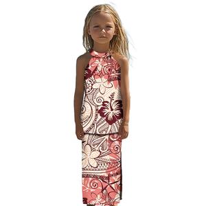 Pakaian Suku Polinesia Terbaru Grosir, Gaun Puletasi Samoa untuk Anak-Anak, Cetak Kustom, Puletaha Kasual Balita Set <span class=keywords><strong>2</strong></span> Potong - Product Image 1