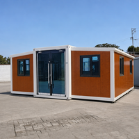 Casa Contenedor Expandible de 20 pies, Casa Prefabricada, Oficina Portátil, Estructura de Acero, Instalación Rápida, Edificio Comercial