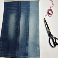 Tissu denim hautement extensible, mélange coton-polyester, texture fil 7S OE, rouleaux de denim économiques en gros