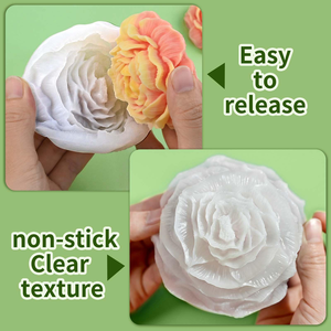 Peony Flower Silicone <b>Mold</b> in Large Medium Small Sizes for Home Decoration for Diy <b>Candle</b> Silicone <b>Mold</b> - Product Image 2