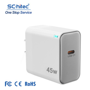 Chargeur GAN 45W OEM Schitec, nouveau design, USB C, super vitesse, chargeur pour ordinateur portable 65W, pour appareil de charge électrique - Product Image 1