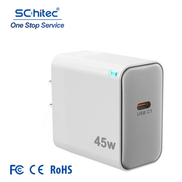 Schitec New Design OEM 45W GAN Charger USB C Super Speed 65W Laptop Charger for Power Charging Device