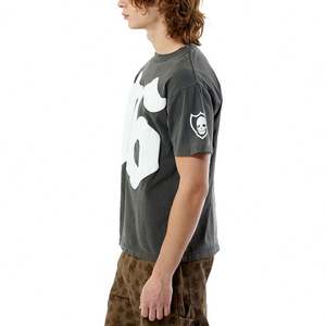 Custom Puff Printing <b>T</b>-<b>shirt</b> Men <b>Boxy</b> <b>T</b>-<b>shirt</b> with logo Puff Print Tshirt - Product Image 4