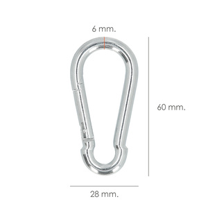 Moschettone Bombero 6x 60 mm. Uso domestico - Product Image 2