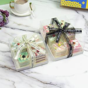 カスタムウェディングパフキャンディドーナツボックス4/6グリッドデザートフルーツパイベーカリーチーズケーキ透明デザートボックスふた付き - Product Image 2