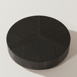 Mesa de Centro Moderna Redonda de Madera de Teca Sólida Hecha a Mano, Duradera, de Perfil Bajo, Minimalista, de Lujo, para Sala de Estar, Mueble de Diseño para Interiores - Product Image 2