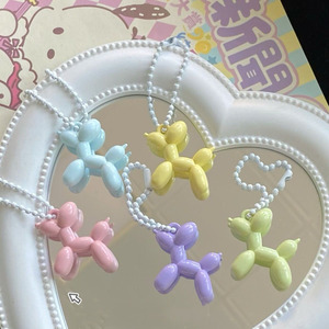 Hot Selling Colorful 3d Balloon Dog Keychain Key Pendant Puppy Pet Dog Animal Keychain Bag Charms Balloon Dog Key Chains