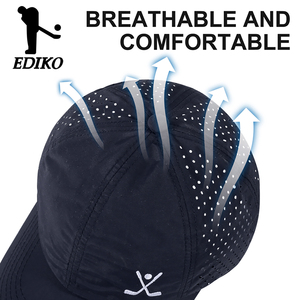 EDIKO-Gorra para deportes al aire libre con logotipo, ajustable, color negro, para deportes al aire libre y parejas - Product Image 2