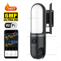 Caméra de surveillance PTZ étanche 2025 WiFi 6MP HD à double objectif avec vision nocturne et option projecteur mural - Carte mémoire Cloud FC4