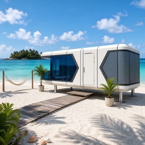 Cabine modulaire en structure acier avec fenêtre panoramique pour maison de vacances en zone de villégiature en montagne ou en zone de villégiature en zone montagneuse - Product Image 6