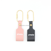 Porte-clés de luxe personnalisé avec logo imprimé, coloré, en cuir PU créatif, avec mousqueton verrouillable