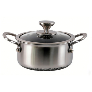 <span class=keywords><strong>Olla</strong></span> para Sopa Clásica de Acero Inoxidable de 3 Capas, con Doble Asa, Compatible con Inducción, Gas y Eléctrico, Apta para Lavavajillas, OEM, Personalizable con Vidrio - Product Image 1