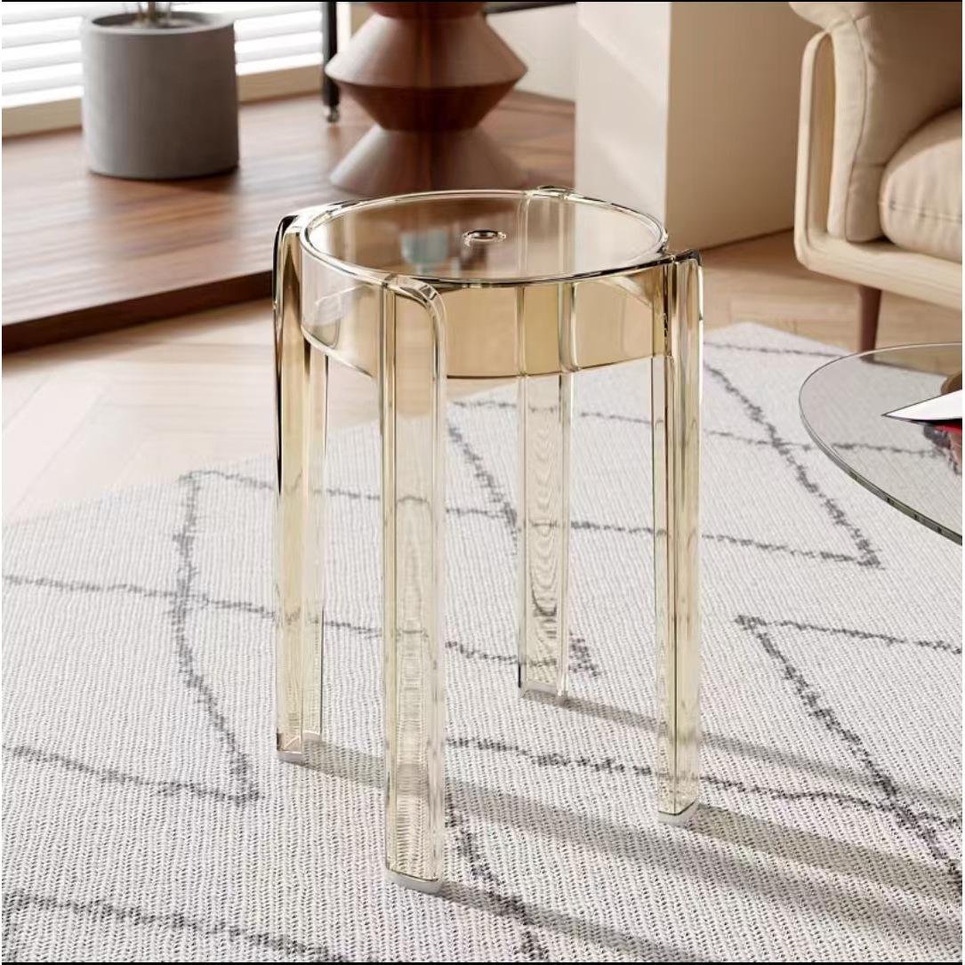 [Upgraded Thickened Transparent Stool] Amber