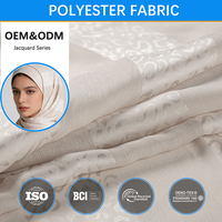 Tissu en satin jacquard de polyester SPB, tissu en mousseline de soie, dentelle africaine pour la Turquie, le Maroc, la mode modeste, résistant aux plis