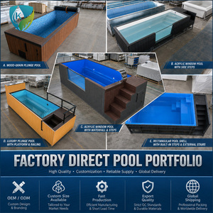 Piscina Container Personalizzata da 20 e 40 Piedi con Bordo Infinity, Piscina Container di Alta Qualità, Produttore di <span class=keywords><strong>Piscine</strong></span> Plug and Play - Product Image 3