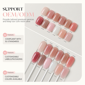 Ensemble de fournitures pour <span class=keywords><strong>ongles</strong></span> Vinimay, gel à <span class=keywords><strong>ongles</strong></span> nude, 12 couleurs naturelles, logo personnalisé, vernis à <span class=keywords><strong>ongles</strong></span> en gel, gel translucide <span class=keywords><strong>rose</strong></span> clair pour salon - Product Image 4