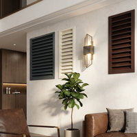Grille de ventilation à persiennes en alliage d'aluminium, étanche à la pluie, pour salle de bain et climatiseur
