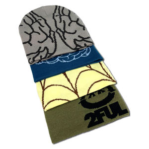 Bon prix du fabricant OEM : Bonnets <span class=keywords><strong>en</strong></span> <span class=keywords><strong>satin</strong></span>, bonnets surdimensionnés à motif toile d'araignée, bonnets jacquard personnalisés - Product Image 6