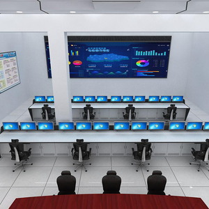 Hot <b>Sale</b> Modern Design Command Center Security Room Deluxe LED Light <b>Console</b> Monitoring Control <b>Table</b> - Product Image 2