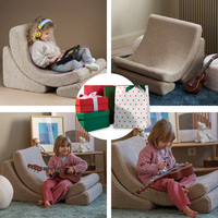 Sherpa Moon Kindersofa 3er-Set Modularer Kleinkind-Sessel OEKO-TEX Zertifiziert Weicher Lese- und Spielstuhl für 3-9 Jahre alte Kinder