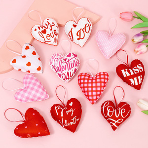 Portachiavi a <span class=keywords><strong>Cuore</strong></span> in Tessuto Imbottito, Decorazione per San Valentino, Matrimoni e Feste, Ciondolo a Forma di <span class=keywords><strong>Cuore</strong></span> 'Sweet Love' - Product Image 4