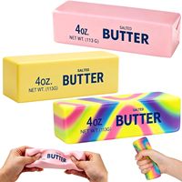 Lot de 3 jouets anti-stress en silicone souple, à remontée lente, pour soulager l'anxiété, pour enfants de 8 à 13 ans