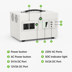 Sistema de Almacenamiento de Energía Todo en Uno Cosmoxstar de 1000W/800W con Entrada Fotovoltaica, Batería LiFePO4, WiFi Inteligente, para el Hogar y Uso Fuera de la Red - Product Image 4