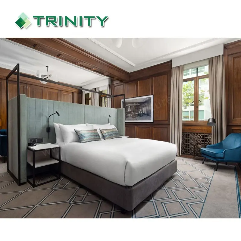 उच्च गुणवत्ता आतिथ्य लकड़ी बेडरूम फर्नीचर Foshan पांच सितारा होटल फर्नीचर निर्माता