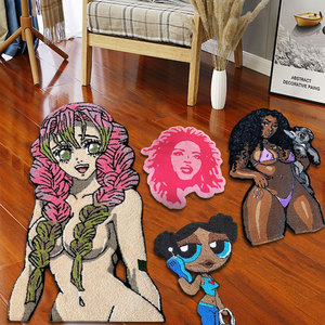 Custom Character Portrait <strong>Carpet</strong> for Girls Gift Modern Living Room Rug <strong>Acrylic</strong> <strong>Fiber</strong> and Wool Rug Custom - Product Image 1
