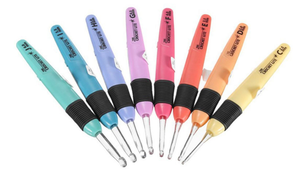 Conjunto <span class=keywords><strong>de</strong></span> ganchos <span class=keywords><strong>de</strong></span> ganchillo <span class=keywords><strong>con</strong></span> <span class=keywords><strong>luz</strong></span> <span class=keywords><strong>LED</strong></span>, <span class=keywords><strong>agujas</strong></span> para tejer, hilo <span class=keywords><strong>de</strong></span> tejer, ganchillo ligero, 2,5mm-6,5mm, 9 piezas - Product Image 2