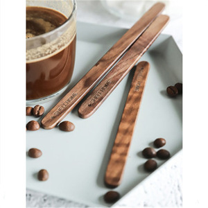 Sheli Home Wooden <b>Coffee</b> Stirrers Long Handle Flat Solid Color <b>Spoon</b> For <b>Coffee</b> Tea Dessert Stirring - Product Image 5