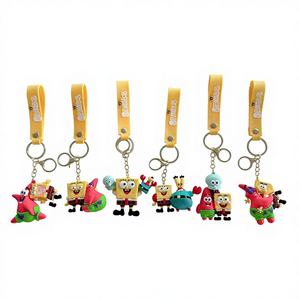 Portachiavi in Silicone <span class=keywords><strong>di</strong></span> <span class=keywords><strong>SpongeBob</strong></span>, Ciondolo Cartoon Carino, Ornamenti per Macchine, Regalo per Fidanzate, Piccoli Regali - Product Image 1