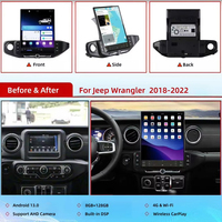 Reproductor de DVD para Auto de 16.2 Pulgadas, Radio Android con Pantalla Táctil, Navegación GPS, Carplay para Jeep Wrangler 2018-2022