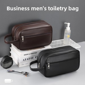 <span class=keywords><strong>Pochette</strong></span> Cosmétique Portable en <span class=keywords><strong>Cuir</strong></span> PU Durable, Vente en Gros, Pas Cher, Trousse de Toilette de Voyage Tendance <span class=keywords><strong>pour</strong></span> Hommes et Sacs de Maquillage <span class=keywords><strong>pour</strong></span> Femmes, Logo Personnalisé - Product Image 4