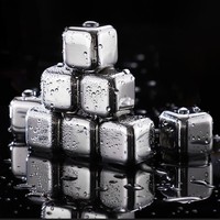 Glaçons réutilisables en acier inoxydable, accessoires de bar pour refroidir le whisky, pierres à whisky de qualité supérieure